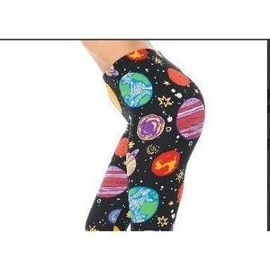 Plus Size Womens Buttery Soft Planet In Space Leggings | Buttery Soft Leggings